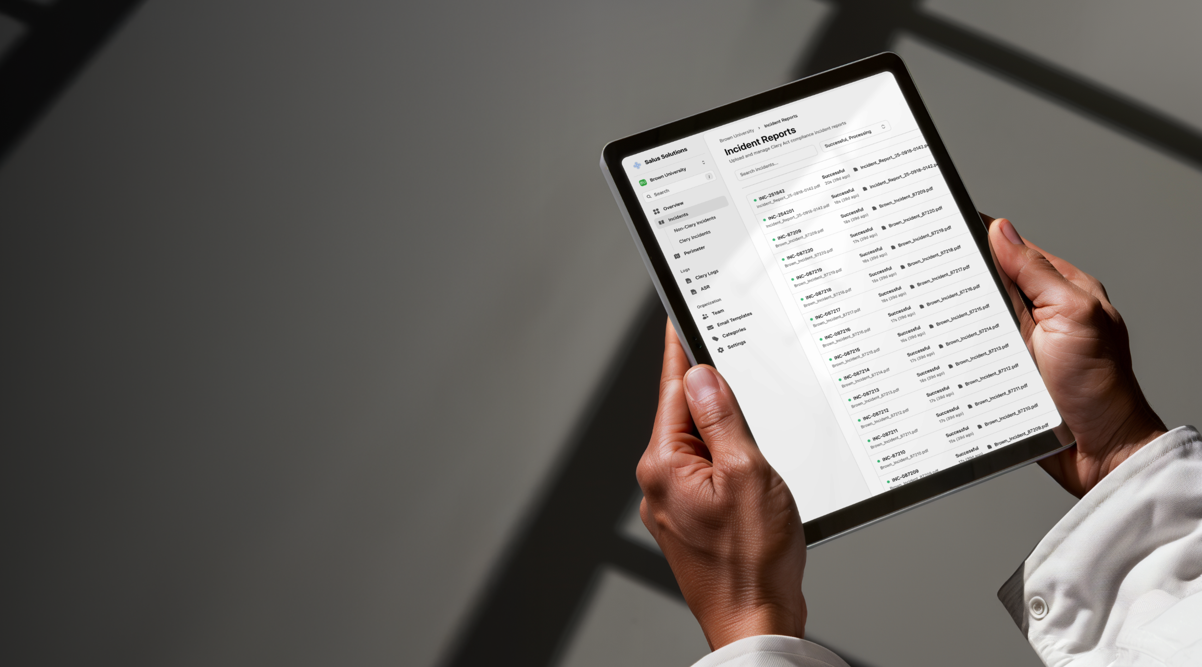 Salus Clery Compliance Dashboard